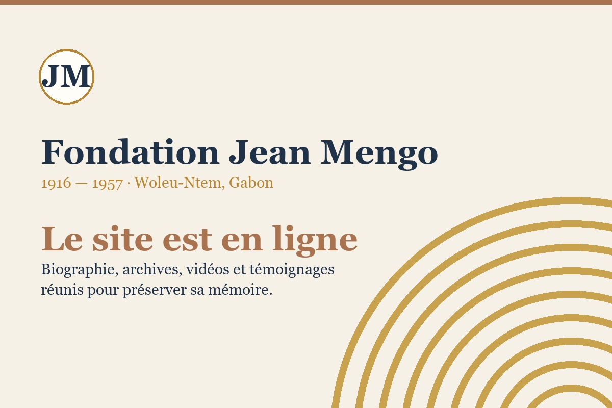 Le site de la Fondation Jean Mengo est en ligne
